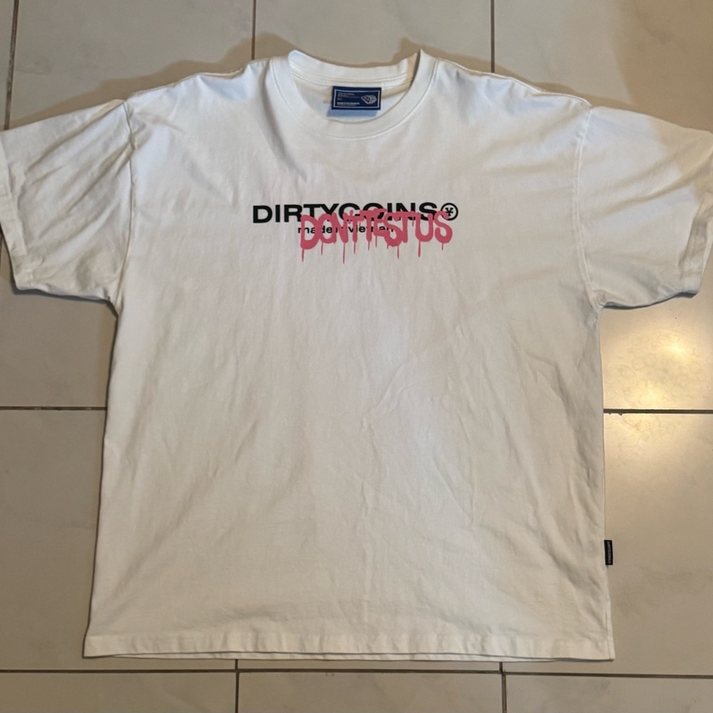 White Dirtycoins Graphic T-Shirt